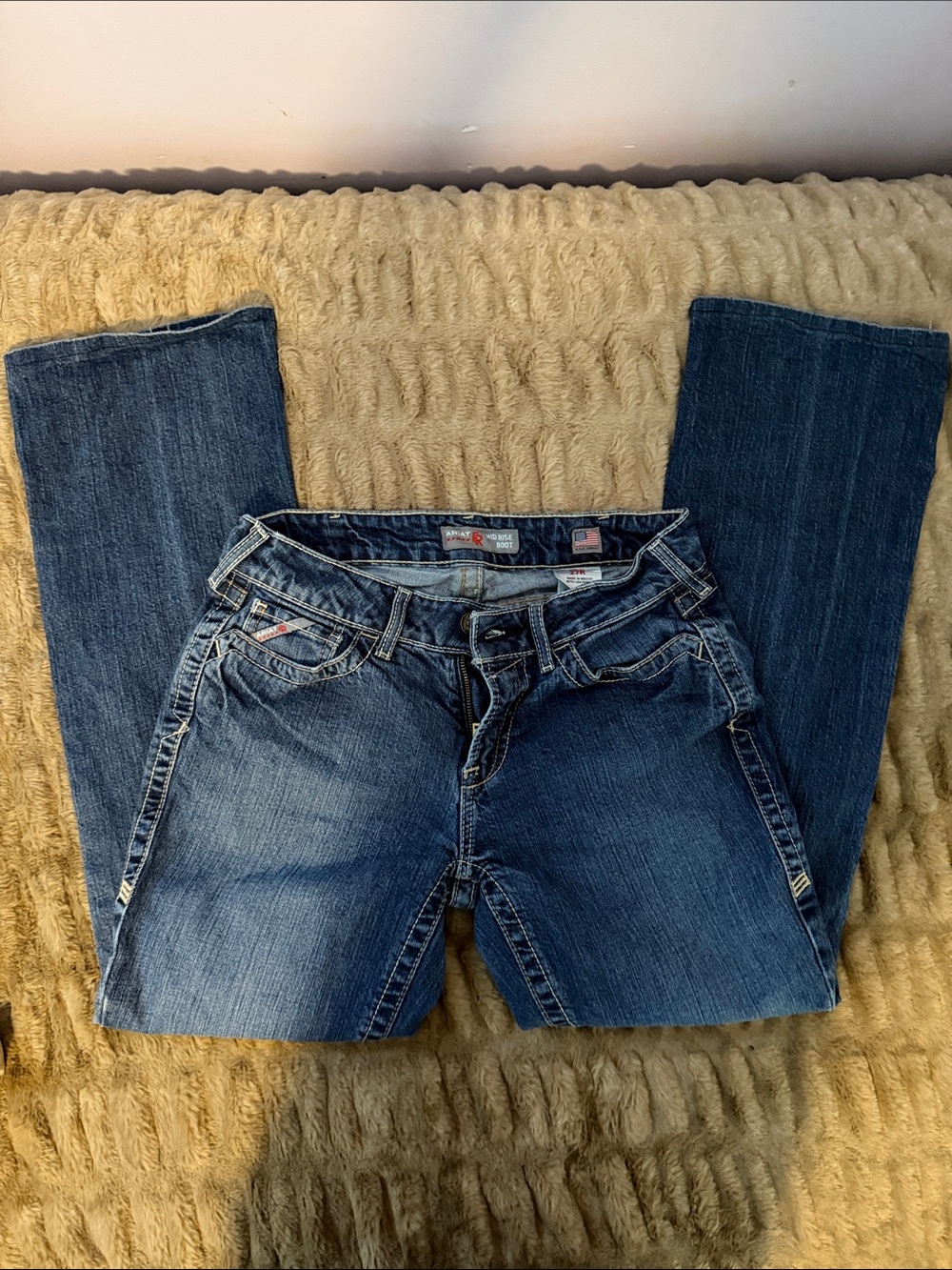 Classic Dark Blue Bootcut Jeans - Unknown Brand